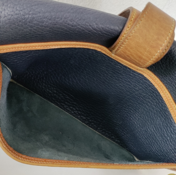⭐PRICE DROP⭐🛍️ Dooney &  Bourke Vntg Equestrian Navy Blue AWL Crossbody Bag - Picture 11 of 15